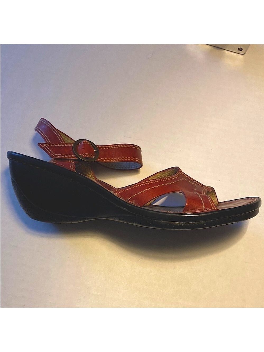 Hush Puppies Red and Black Sandals with Adjustable Straps